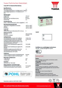 Yuasa_NP7-12_Bleiakku_AGM_VRLA_12V_7Ah_Datenblatt_POHL