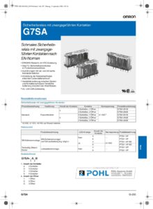 g7sa_omron_relays_with_forcibly_guided_contacts_datasheet_de