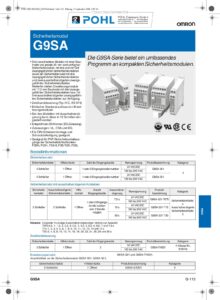 g9sa_omron_safety_relay_unit_datasheet_de