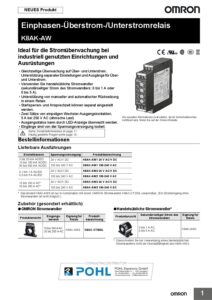 k8ak-aw_omron_1-phase_overcurrent_undercurrent_relay_datasheet_de