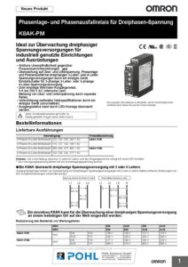 k8ak-pm_omron_3-phase_voltage_and_phase-sequence_phase-loss_relay_datasheet_de