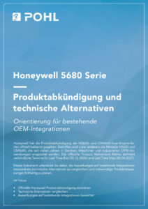 Titelblatt des POHL-Leitfadens zur Honeywell 5680 Serie mit Informationen zur Produktabkündigung, technischen Alternativen und Handlungsempfehlungen für bestehende OEM-Integrationen.