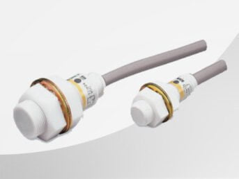 E2FQ - Chemikalienbeständiger induktiver Sensor in zylindrischem PTFE-Gehäuse